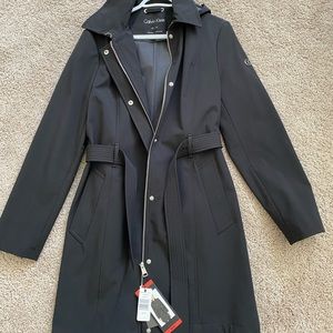 Calvin Klein black women’s rain coat size M